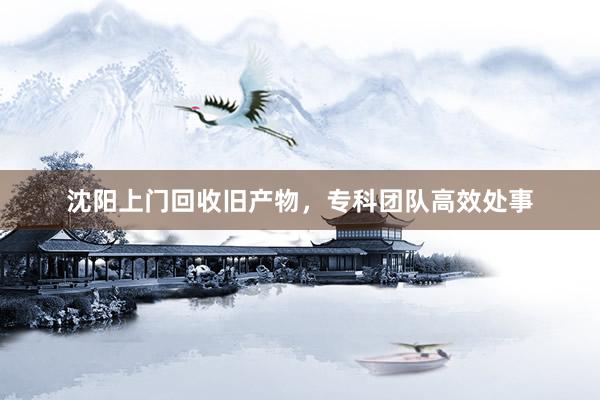 沈阳上门回收旧产物，专科团队高效处事